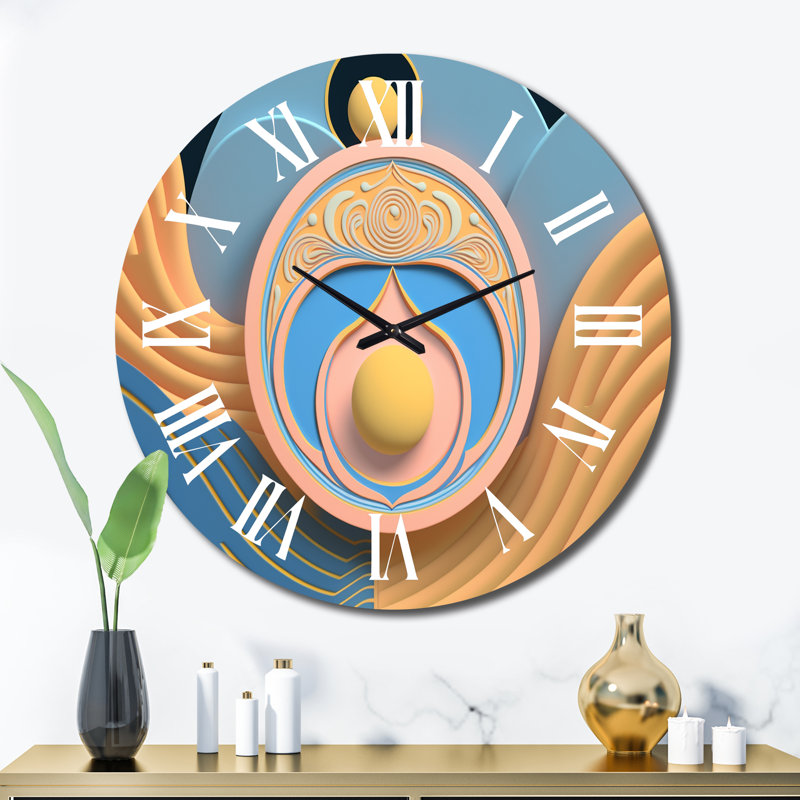 Horloge murale en métal, Très grand