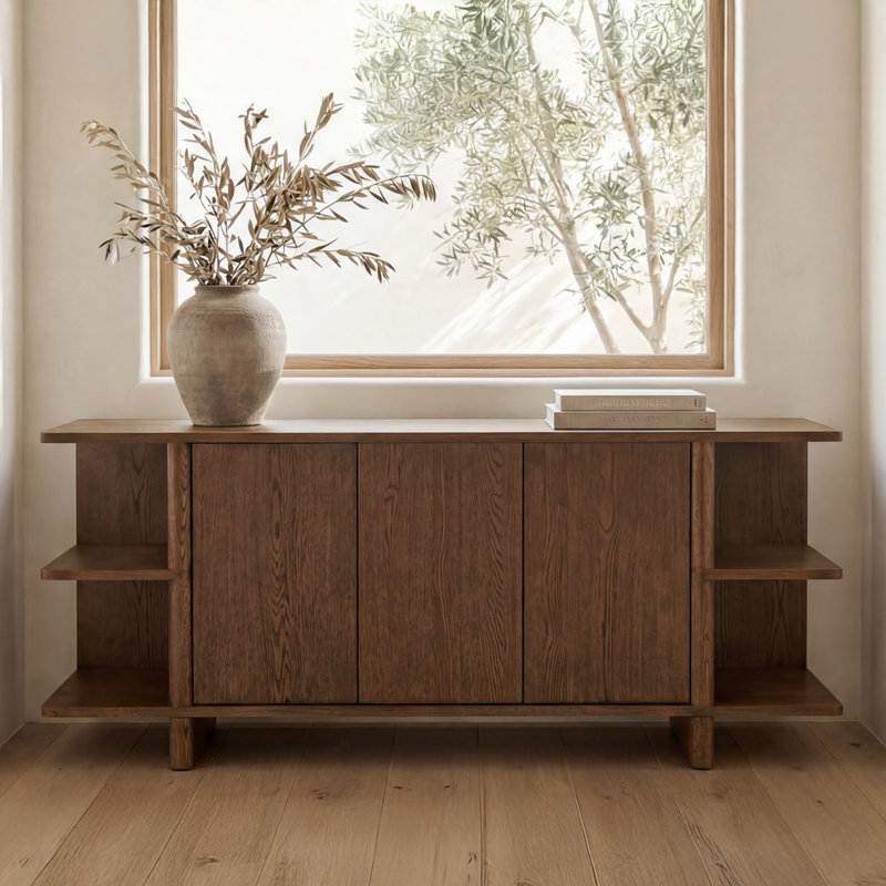 Casey Sideboard Rustic Oak, Dark Brown
