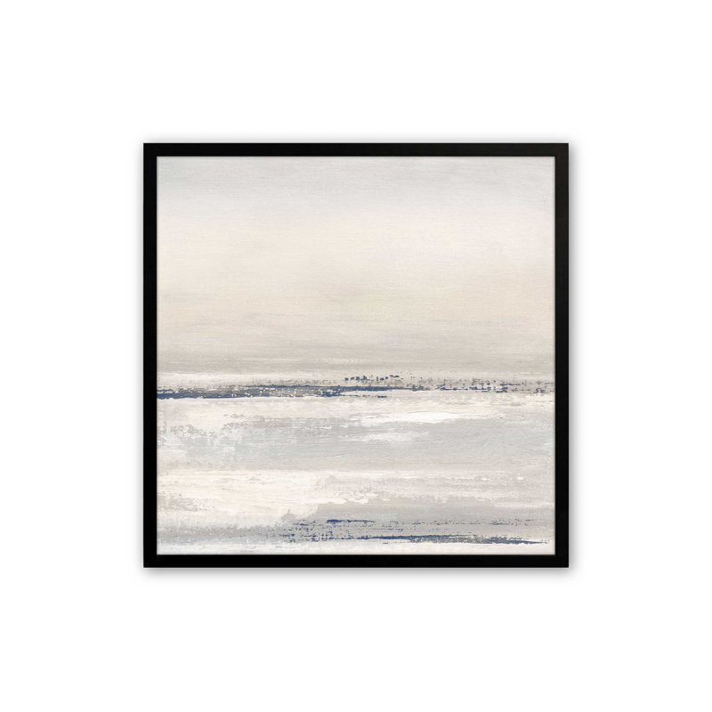«Ethereal Tide V2 Abstract» sur papier, Cadre noir satiné, H 21,5 po x l 21,5 po