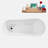 67" Streamline Soaking Freestanding Tub and Tray With Internal Drain-101697766