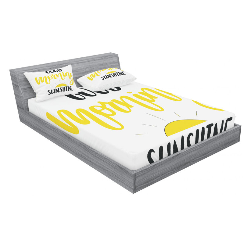 Microfiber Sheet Set, Queen Sheet Set with Fitted Sheet