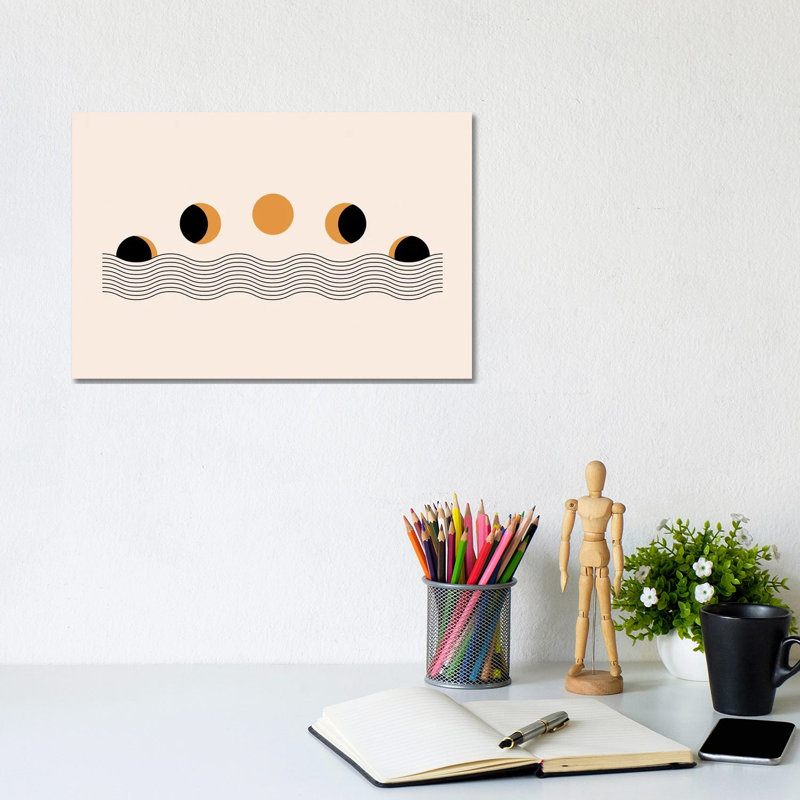Sun Eclipse 1 Piece Wrapped Canvas Wall Art, 20.32 cm H x 30.48 cm W