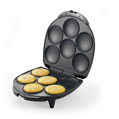 Appareil à arepas électrique universel, 6 fentes antiadhésives avec chauffage double face, température réglable, 1000 W, appareil à mini-crêpes et à œufs