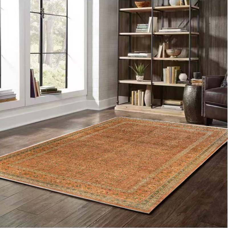 Crafters & Weavers Ushak Collection Area Rug Ultra Soft Washable Rug, Non Slip, Indoor, Stain Resistant Rugs for Living Room Bedroom Vintage Home Decor (3' x 5')