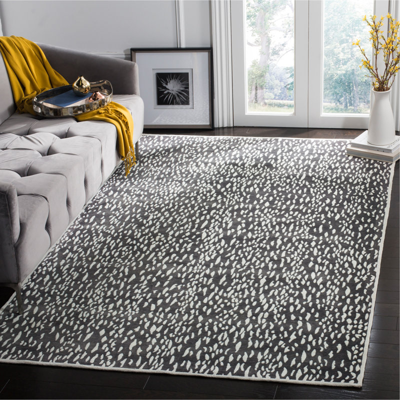 Ankit Hand Loomed Performance Animal Print Rug, Rectangle 4' x 6'