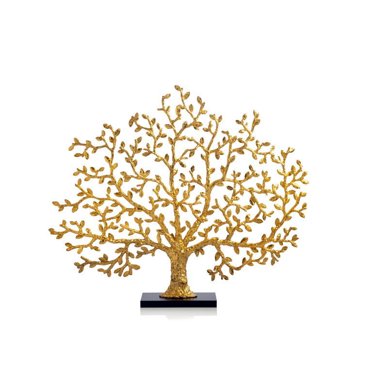 Tree of Life Decorative Fireplace Screen, Gold