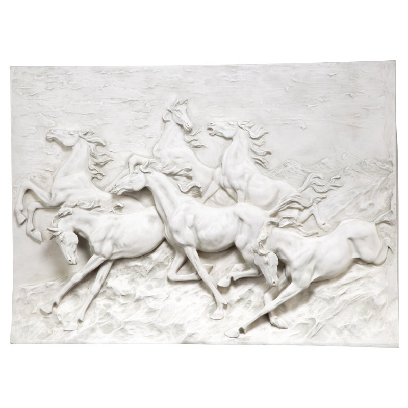 Wild Horse Stampede Wall Sculpture