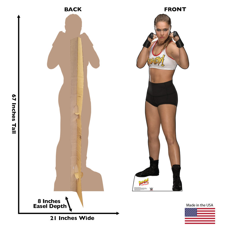 Ronda Rousey Life-Size Cardboard Standup in Fighting Stance