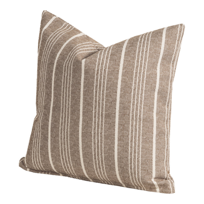 Pierre Throw Pillow, 16" H x 16" W x 6" D, Mocha
