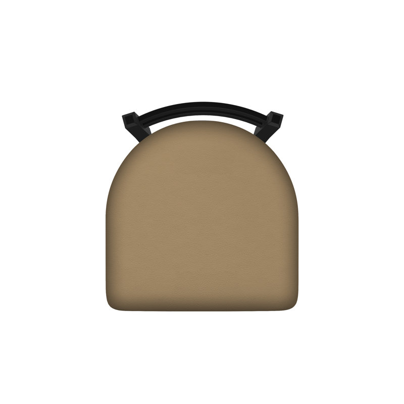 Tabouret de coiffeuse en métal Jackie, Noir froissé, Vinyle - sable Canter