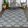 Amora Traditional Mediterranean Tile Design Turquoise/Cream Indoor/Outdoor Rug