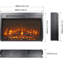 Foyer électrique encastrable 26 po: radiateur ultra-mince avec bûche et flamme réaliste, télécommande, minuterie, protection contre la surchauffe, chaleur de 1400 W, 5000 / H, installation dans un meuble télé encastré de 26 po - effet de flamme,