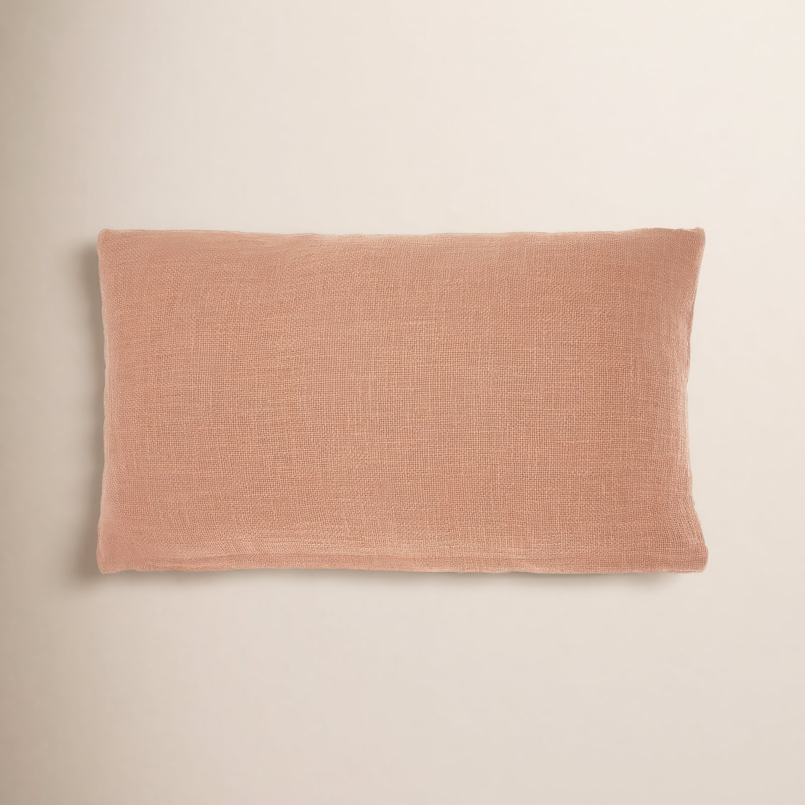 Ruzmira Cotton Lumbar Throw Pillow, Blush