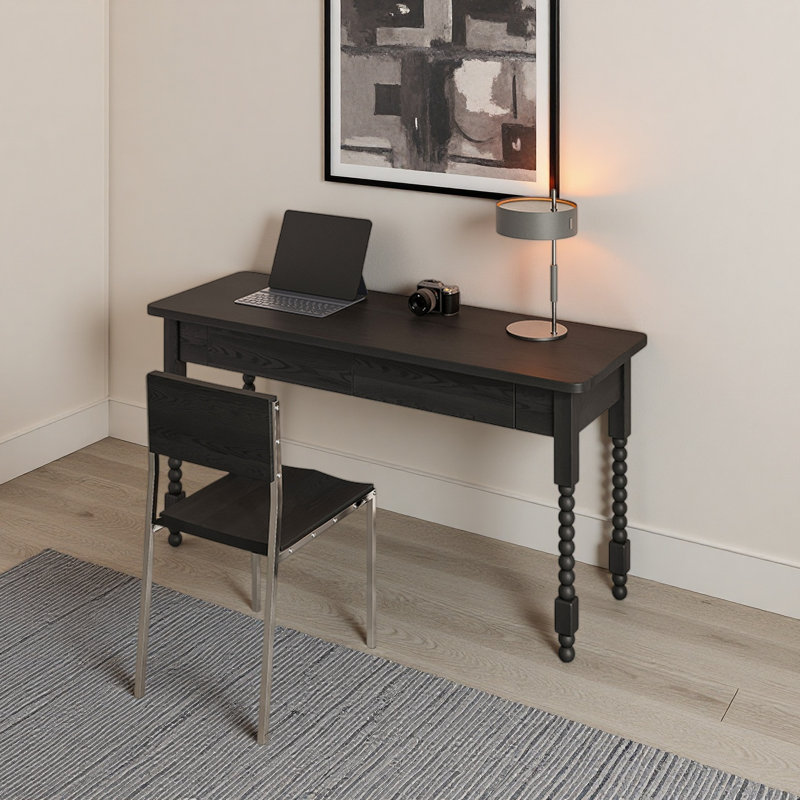 Bureau moderne en bois de frêne noir, H 29,52 po x l 31,49 po x P 19,68 po