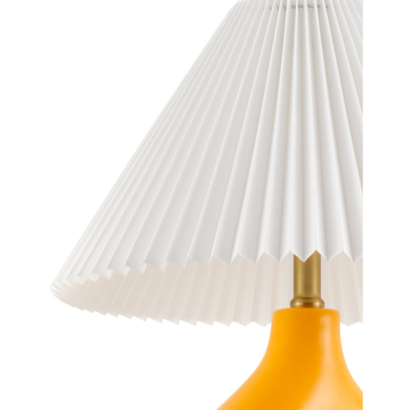 Lampe de table Celes, Orange, Blanc