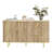 60" Sideboard Buffet Cabinet with Storage, Faux Marble Top Storage Cabinet with Curved Profile Sliding Doors, 3 Drawers & Adjustable Shelves-771694665