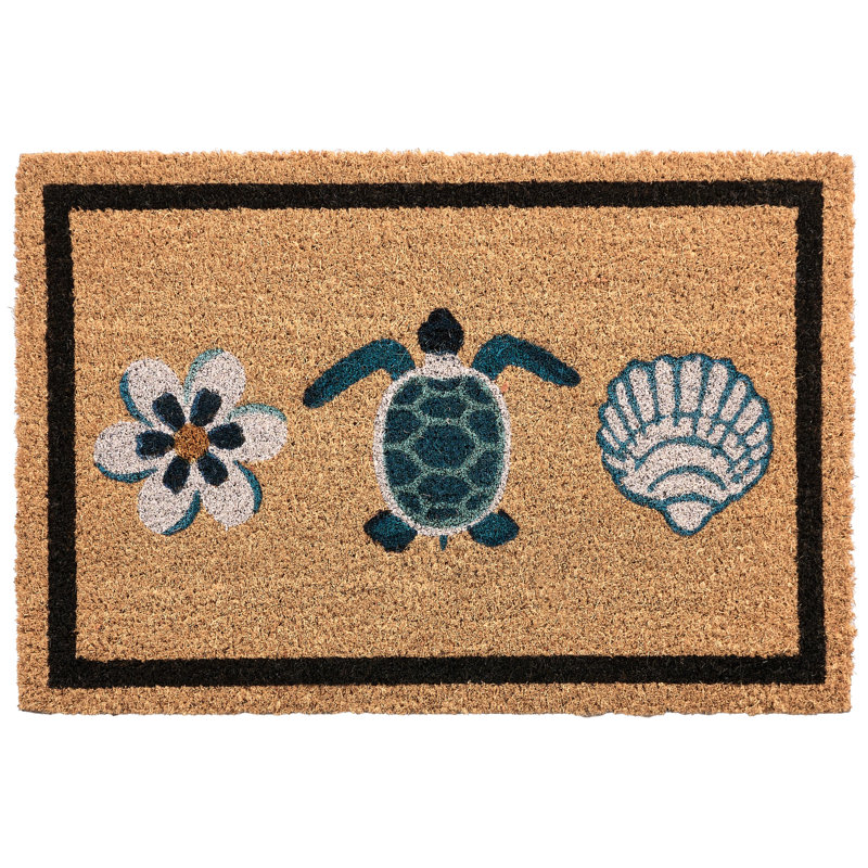 PANABO Non-Slip Floral and Abstract Doormat