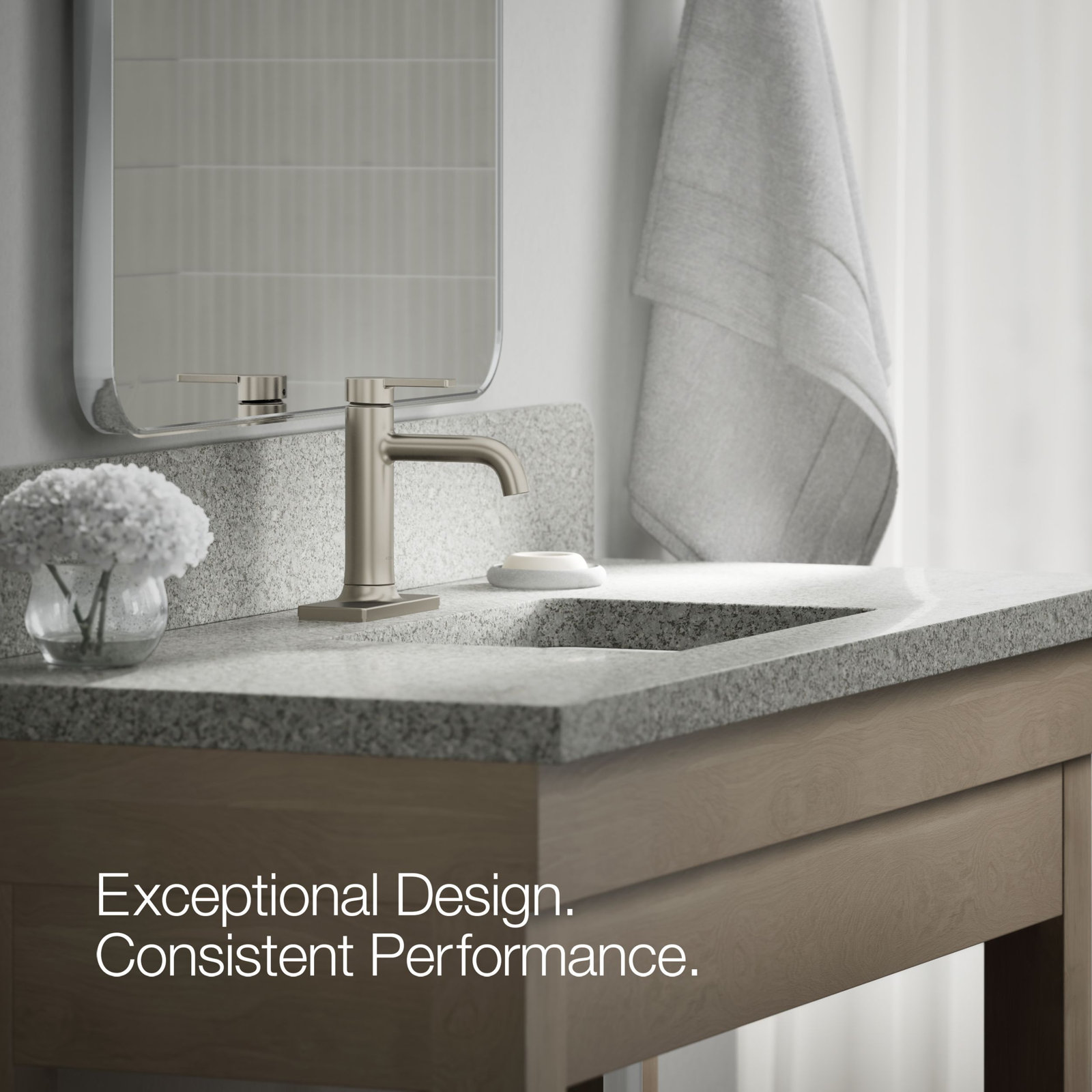 Venza Single-Handle Bathroom Sink Faucet 1.2 GPM, Vibrant Brushed Nickel