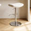 Chaise d'appoint blanche sans dossier (ensemble de 2)