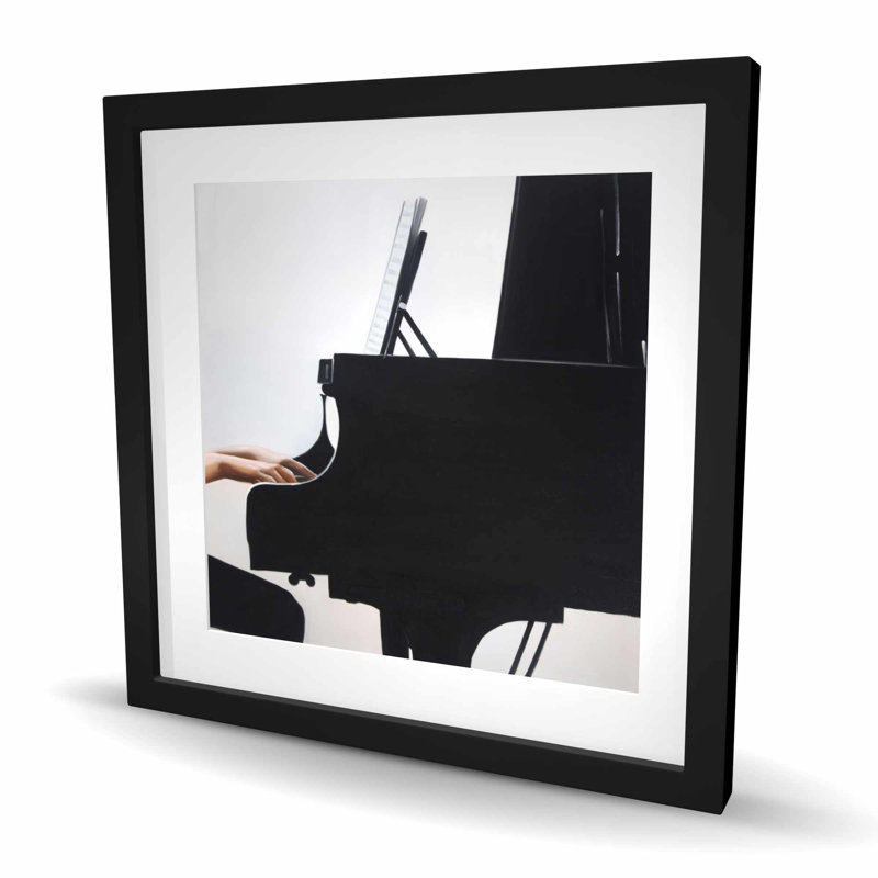Melody - reproduction encadrée mate pour la décoration intérieure, Black