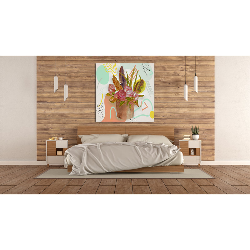 " Boho Flowers 151 ", 48" H x 48" W x 1.5" D