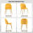 Velvet Upholstered Stacking Side Chair-748443228