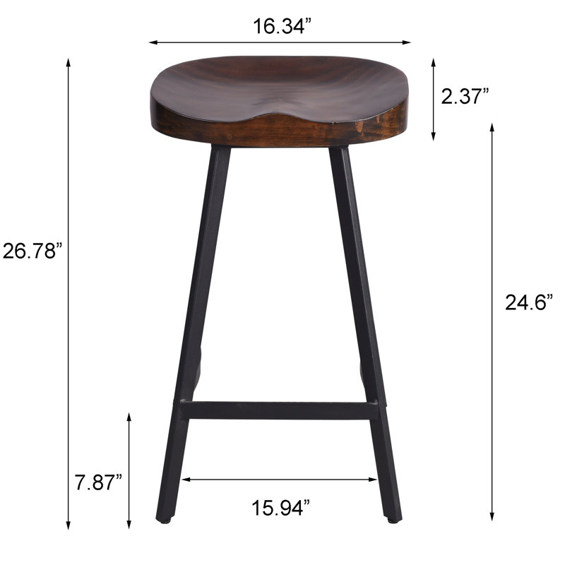 Tabouret de bar en bois massif