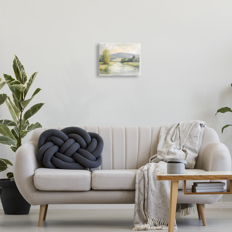 «Abstract River & Mountain Scene», plaque murale par Petal Prints Design