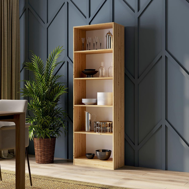 Paridhi Solid Wood Bookcase, (5 Shelves) 71.65"H x 23.62"W x 11.81"D