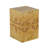 Cole And Grey Wood Square Cube Accent Table With Wood Grain Patterns