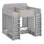 Triple Bunk Bed With Storage Shelves And Hooks-950262606