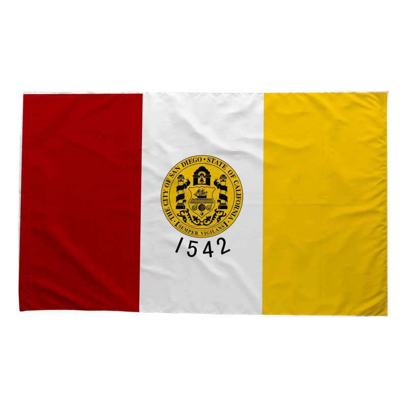 Drapeau de la ville de San Diego — Drapeau extérieur, H 24 po x l 36 po