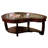 50.6" W Transitional Coffee Table, Dark Cherry