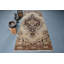 Tapis turc rétro tissé à la main pour le salon et les couloirs - décor antique unique noir / vert