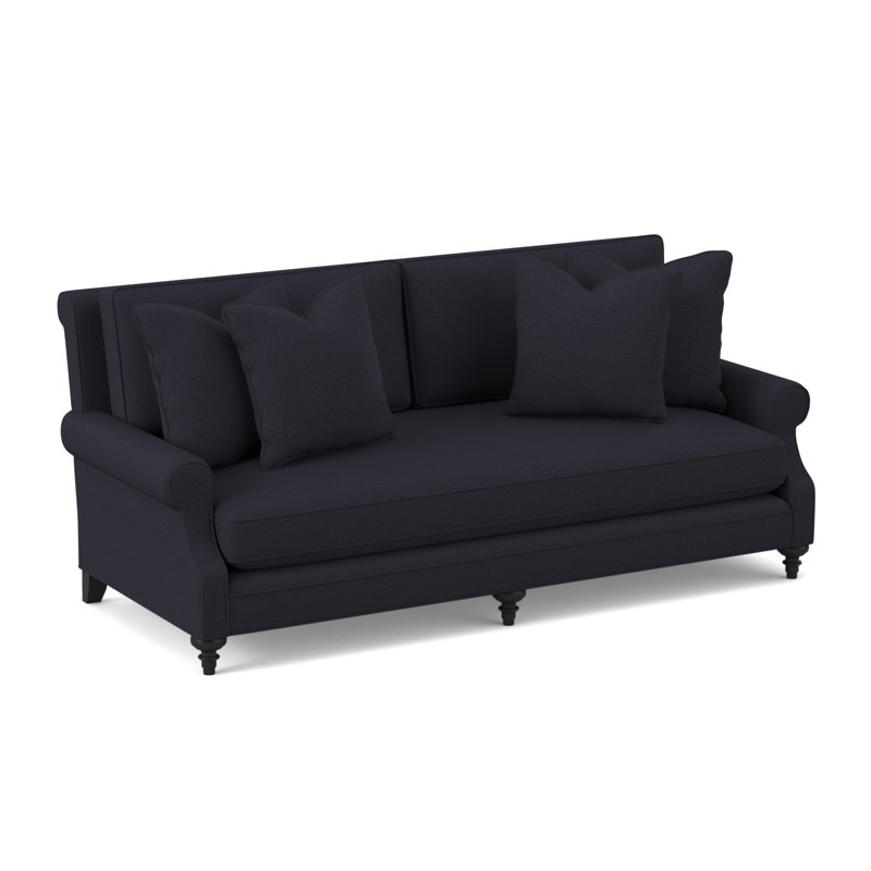 Canapé Sagamore, Espresso, 100 % polyester bleu marine Venise