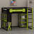 All-in-One Loft Bed System with Desk, Storage, Fast Charging & Customizable RGB Lights-470847805