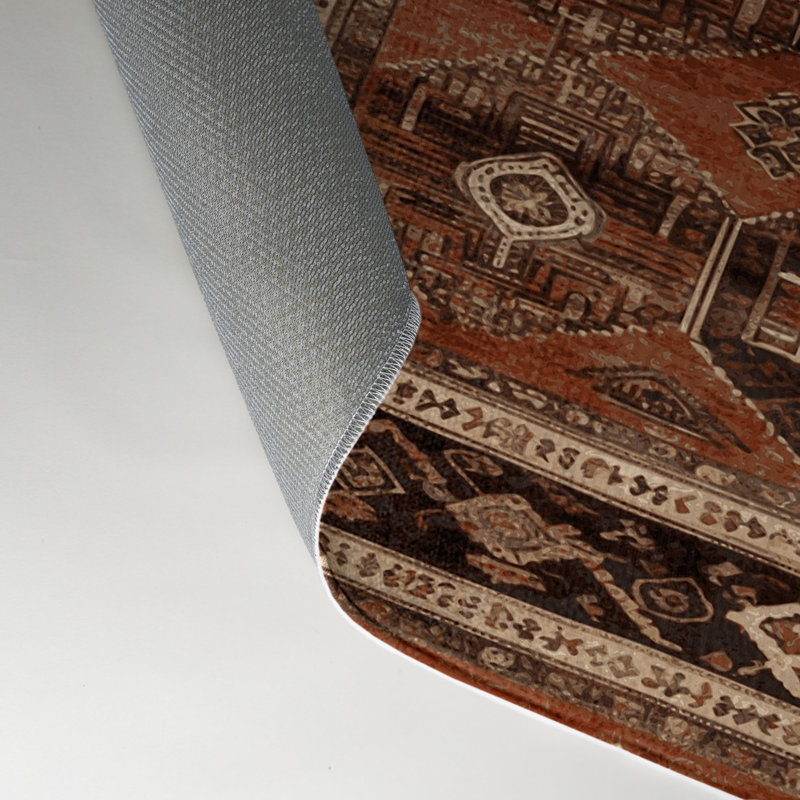 Tapis turc intérieur et extérieur brun, Rectangle 5 pi x 7 pi