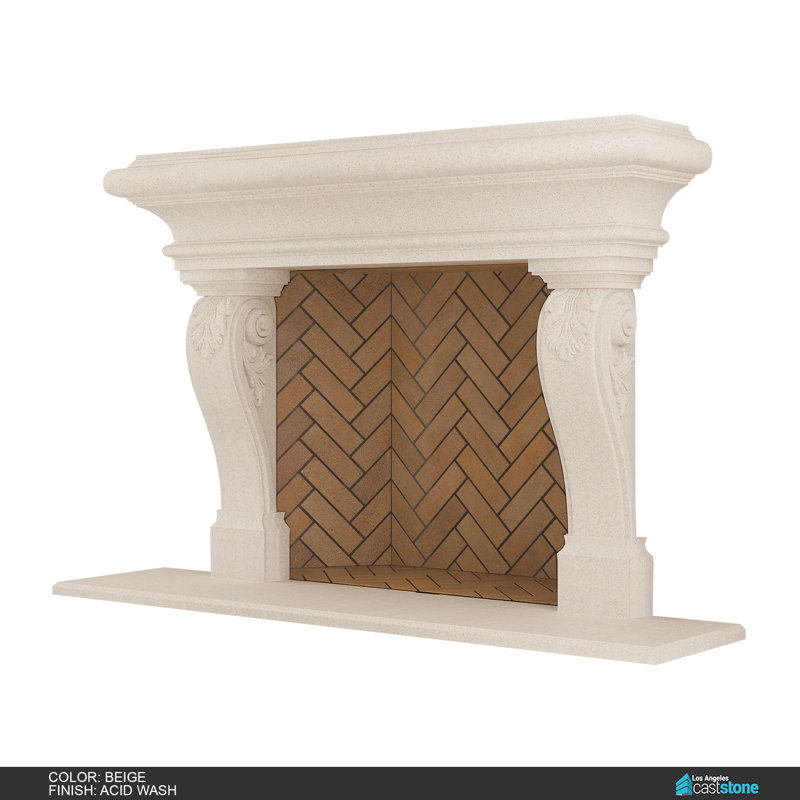 Adana Fireplace Surround, Acid Wash Beige