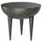 Otto 21"W Graphite Cast Aluminum Modern End Table with Round Top and Powder-Coated Finish