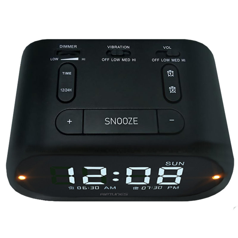 Digital Electric Tabletop Clock with Alarm, Black