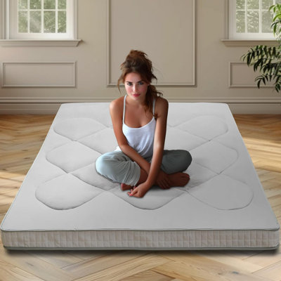Matelas de sol japonais pliable, simple / double / grand, dortoir portable, gris