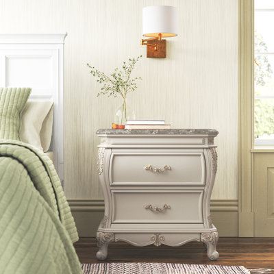 ACME Chantelle Nightstand, Pearl White