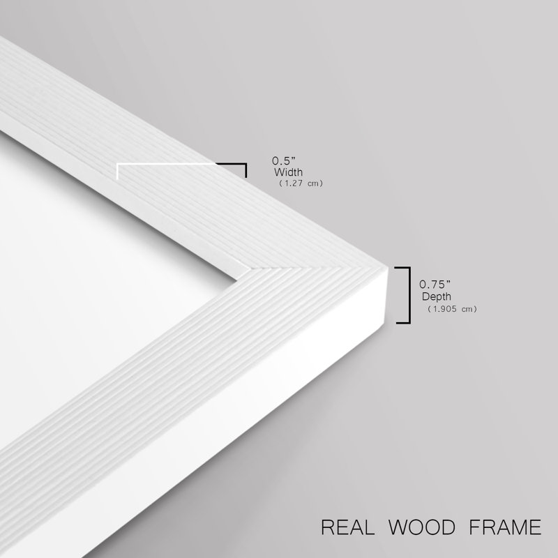 Petite voile II, reproduction encadrée - bois massif, H 28 po x l 22 po, Blanc