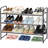 32'' Wide 3-Tier Wire Grid Shoe Rack Shelf for Closet Stackable and Adjustable-2050845086