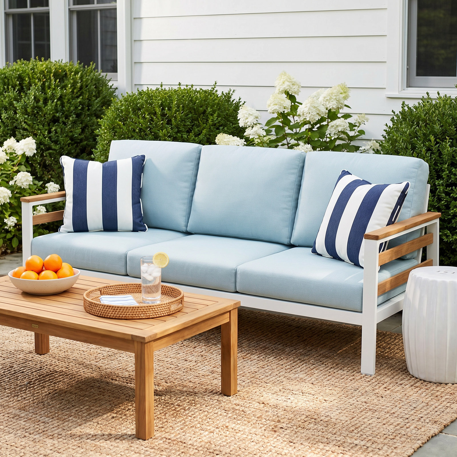 Townsend 80" Sunbrella® Patio Sofa, Bliss Dew