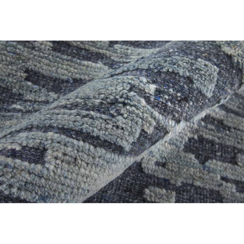 Berwyn Modern Abstract, Blue/Silver/Gray Area Rug, Rectangle 8'6" x 11'6"
