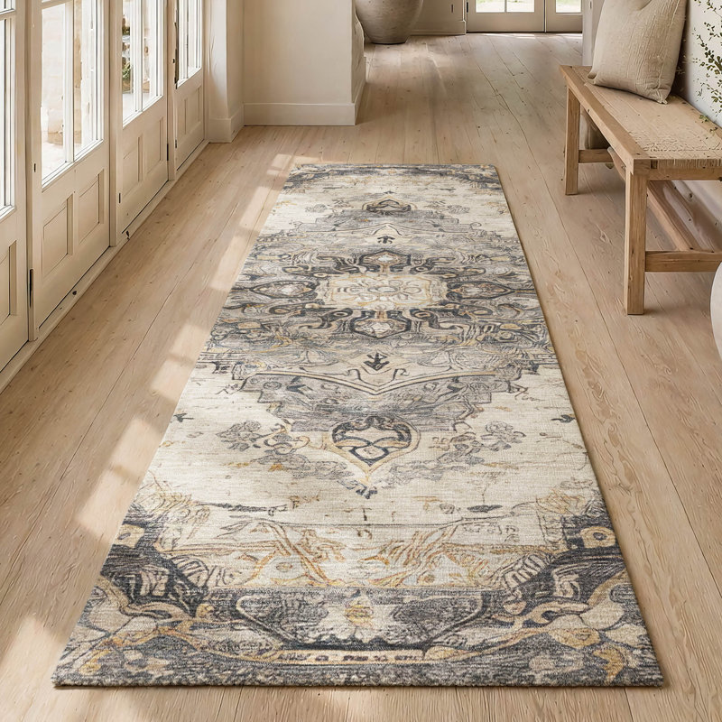 Machine Washable Indoor/Outdoor Chantille ACN2875 Global Rug, 2'3" x 7'6" Runner, Silver