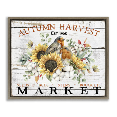Art automnal sur toile, marché d'automne par Creatif Belle