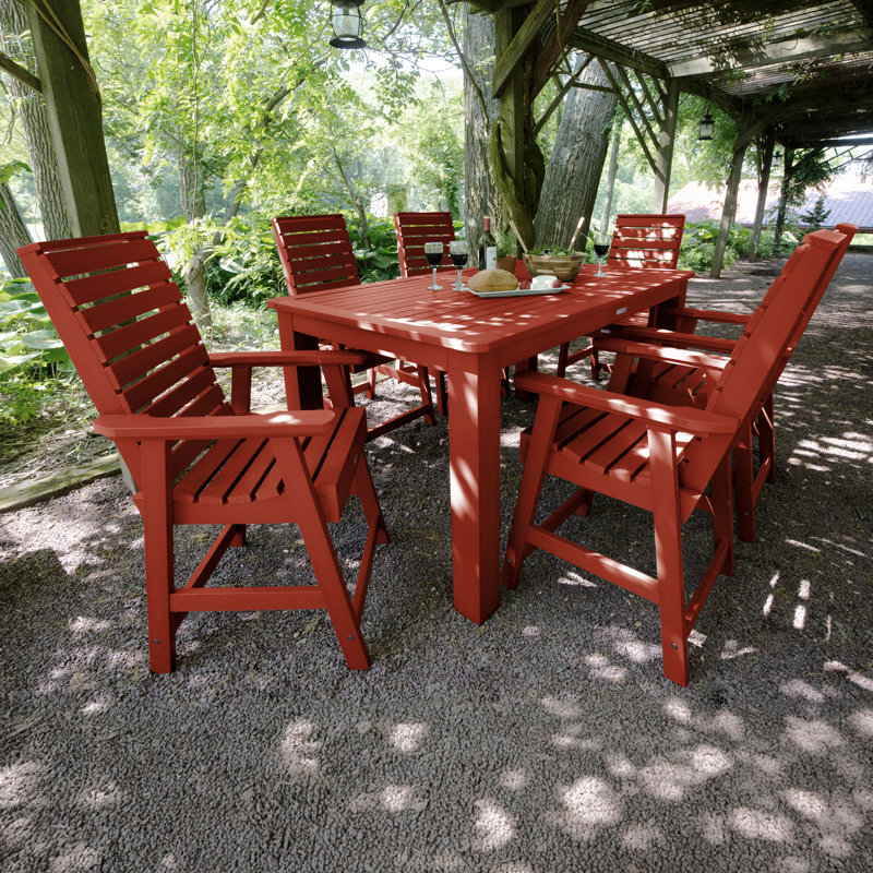 Ensemble de salle à manger rectangulaire pour 6 personnes Midwest, Blanc délavé, H 43,3 po x l 55,5 po x L 86,5 po