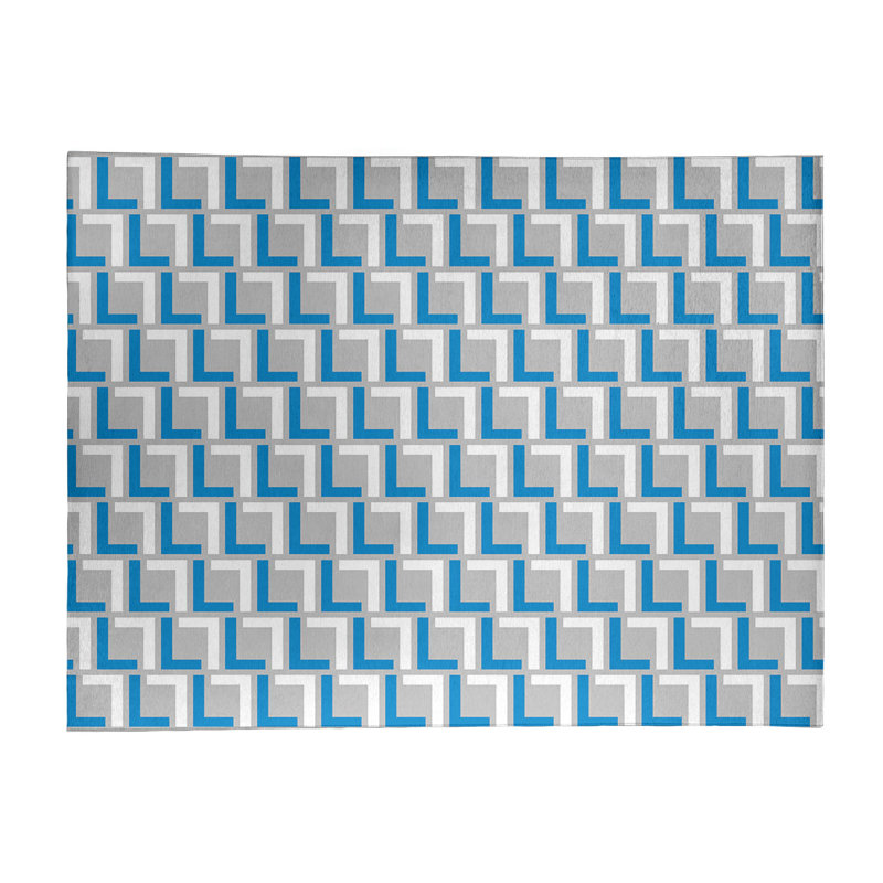 Geometric Indoor Rug, Rectangle 5' x 7'